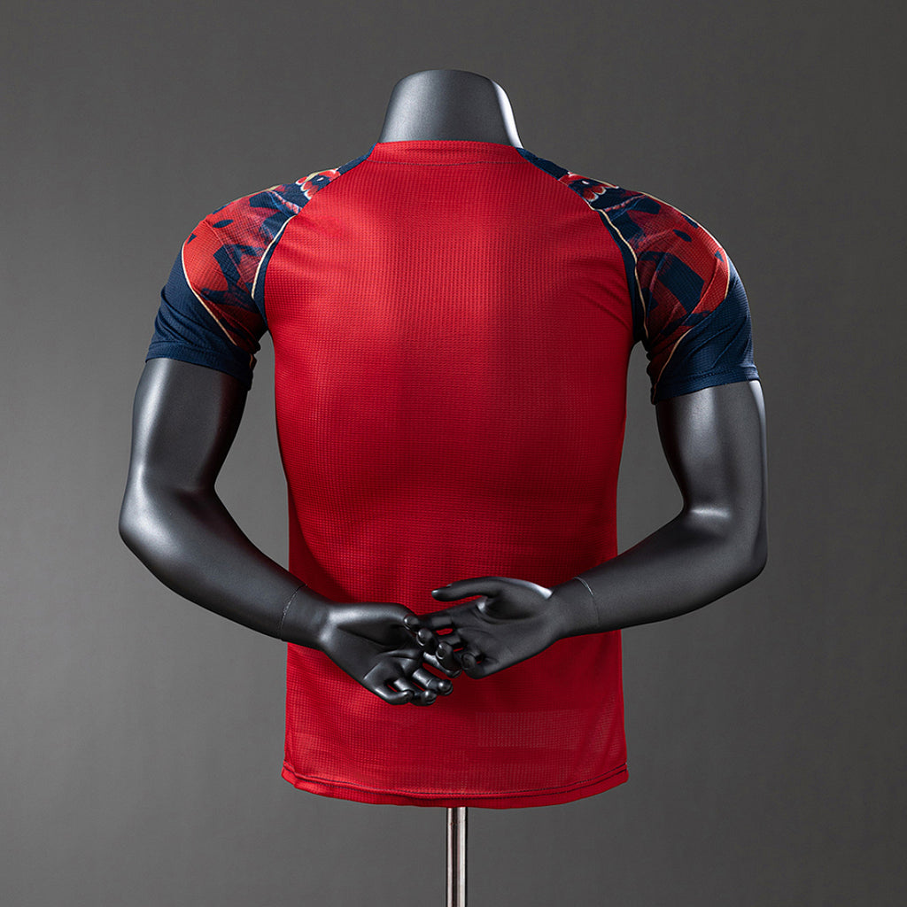Camiseta Manchester United Azul y Azul Marino Edición Especial 2025/26 Versión Jugador - espalda