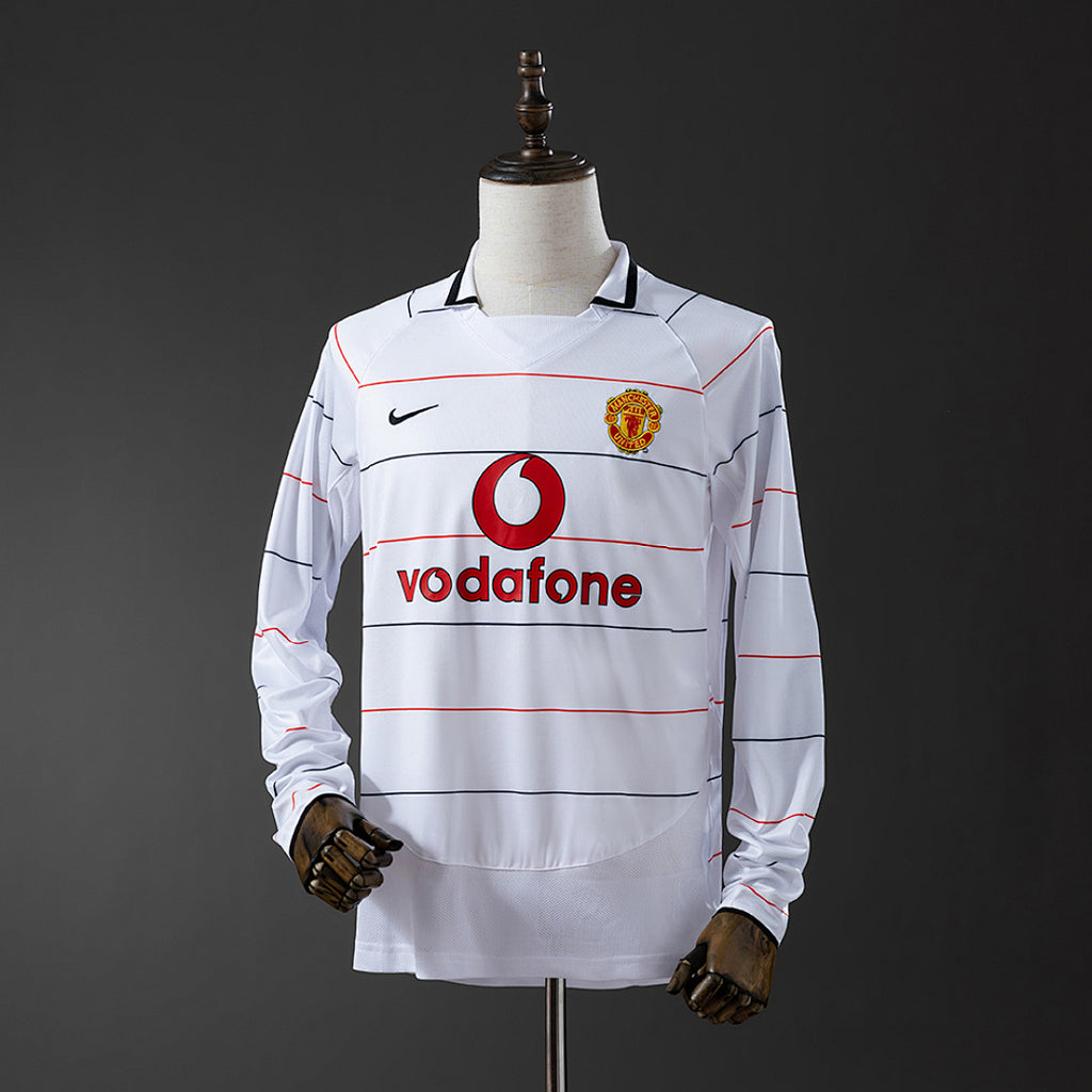 Camiseta Retro Manchester United Visita Manga Larga 2003 - frente