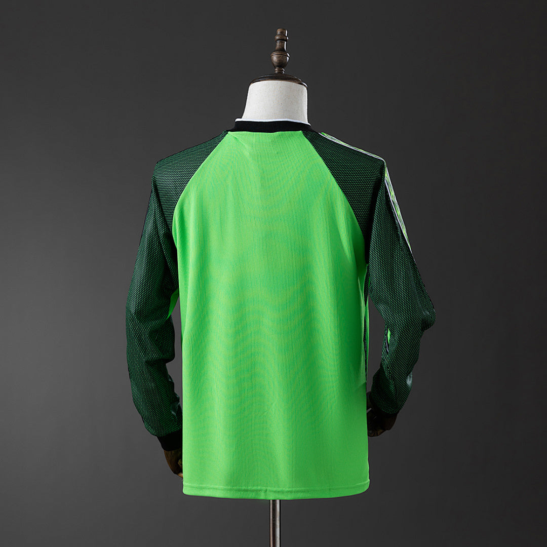 Camiseta Retro Manchester United Portero Verde Manga Larga 98/99 - espalda