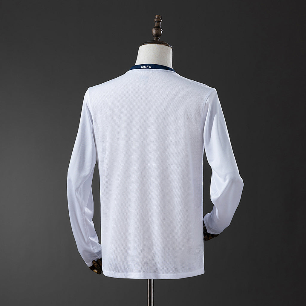 Camiseta Retro Manchester United Visita Celeste Champions League Manga Larga 08/09 - espalda