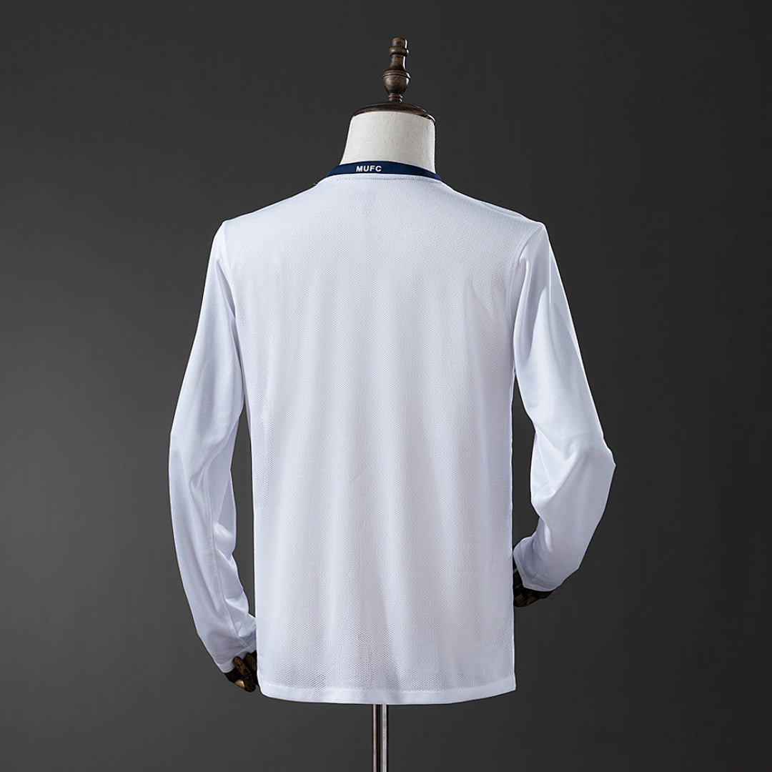 Camiseta Retro Manchester United Visita Celeste Champions League Manga Larga 08/09 - espalda