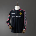 Camiseta Retro Manchester United Negra Manga Larga 1998 - frente