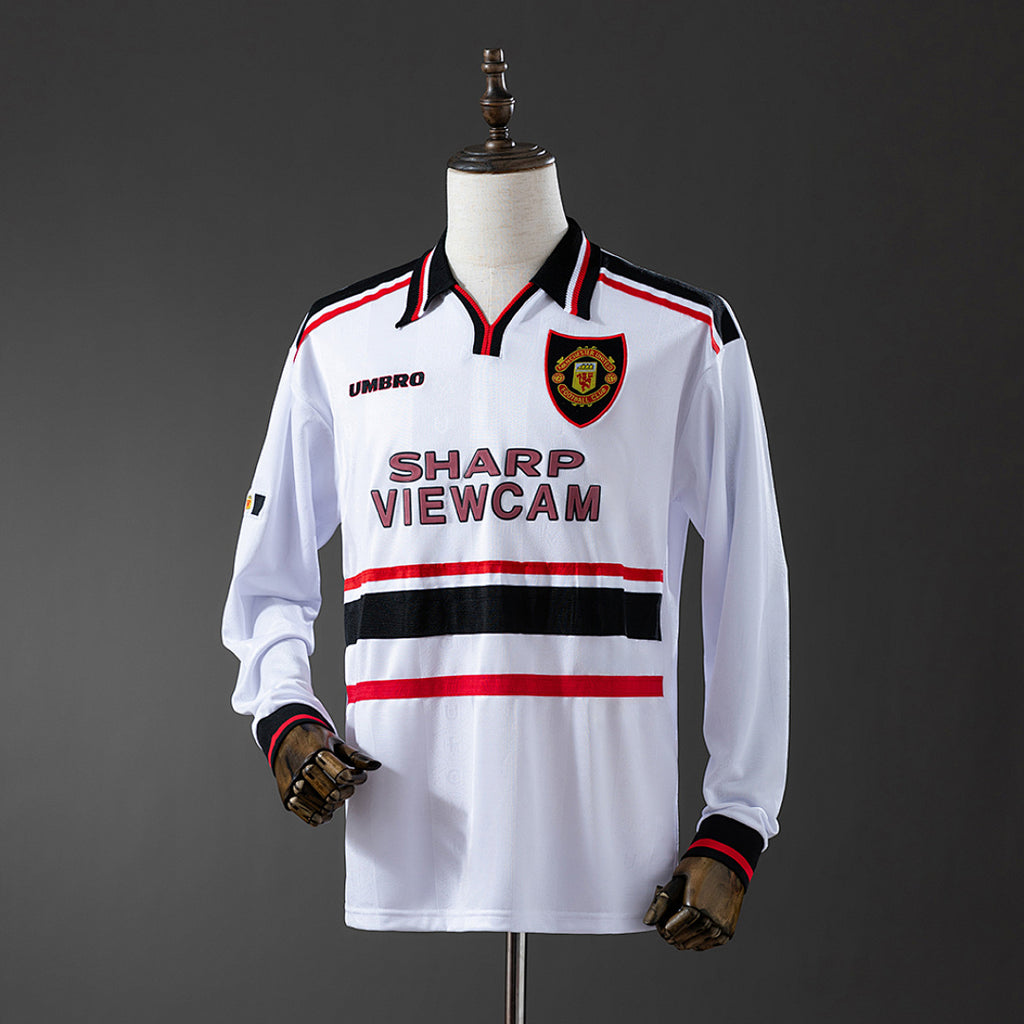 Camiseta Retro Manchester United Visita Manga Larga 1998 - frente