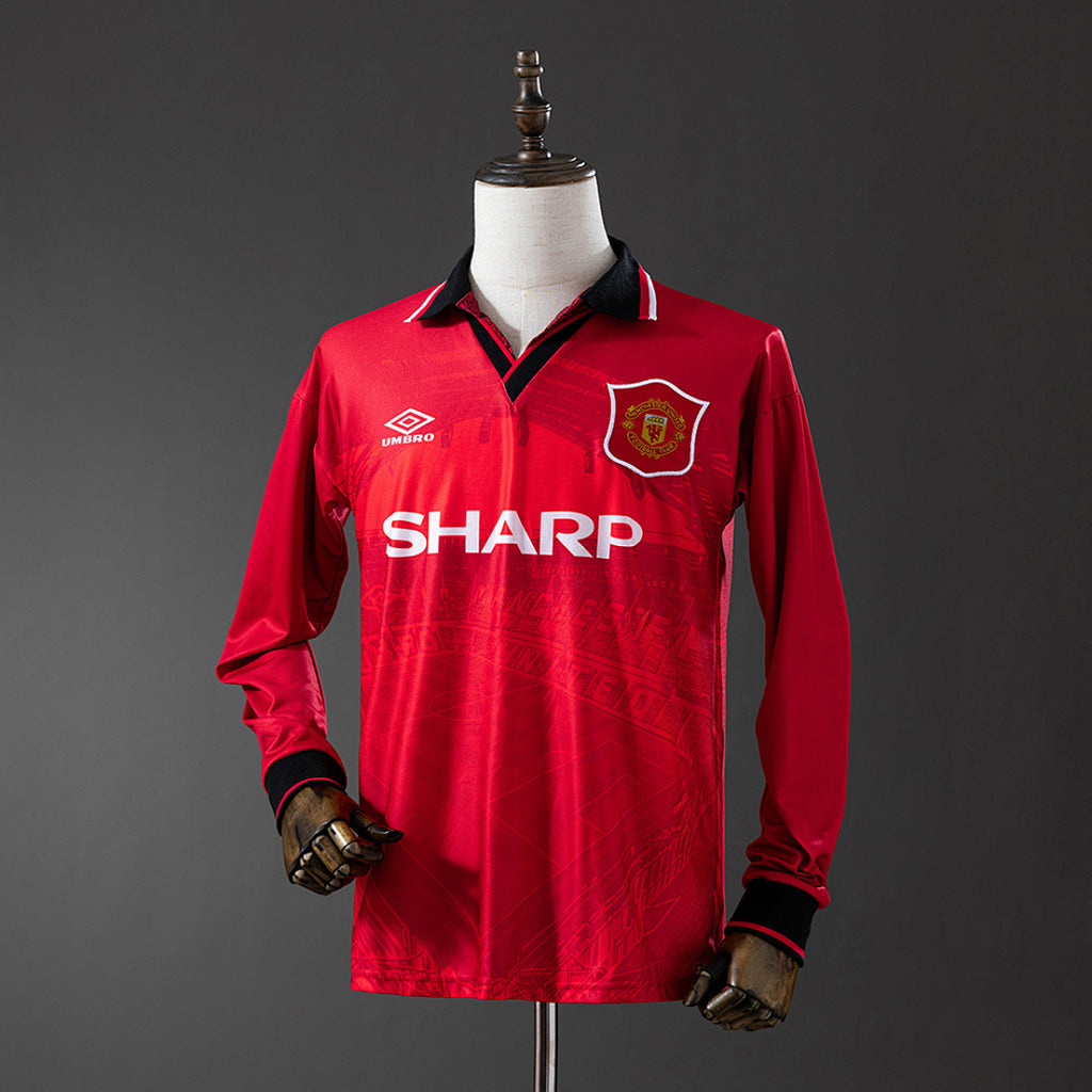 Camiseta Retro Manchester United Local Manga Larga 1994 - frente