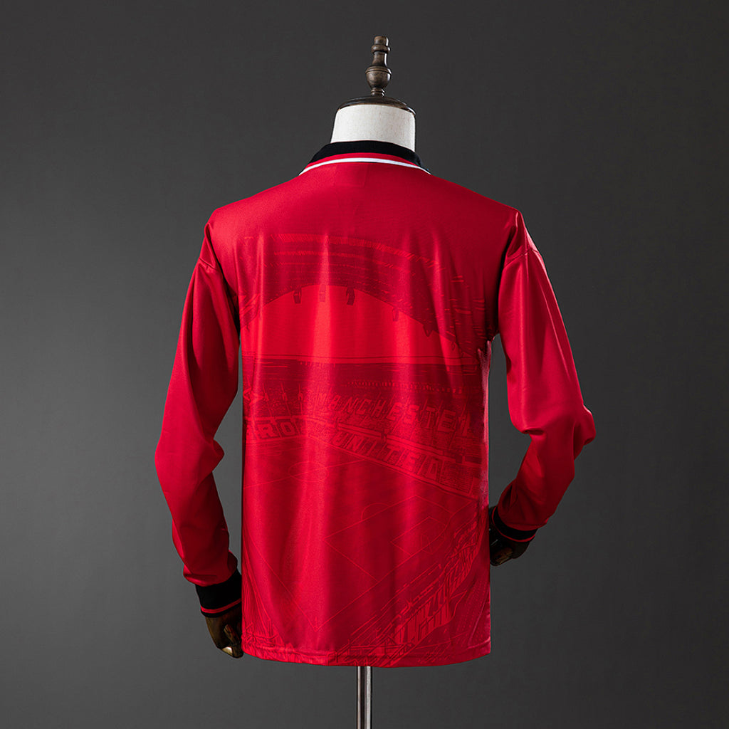 Camiseta Retro Manchester United Local Manga Larga 94/96 - espalda