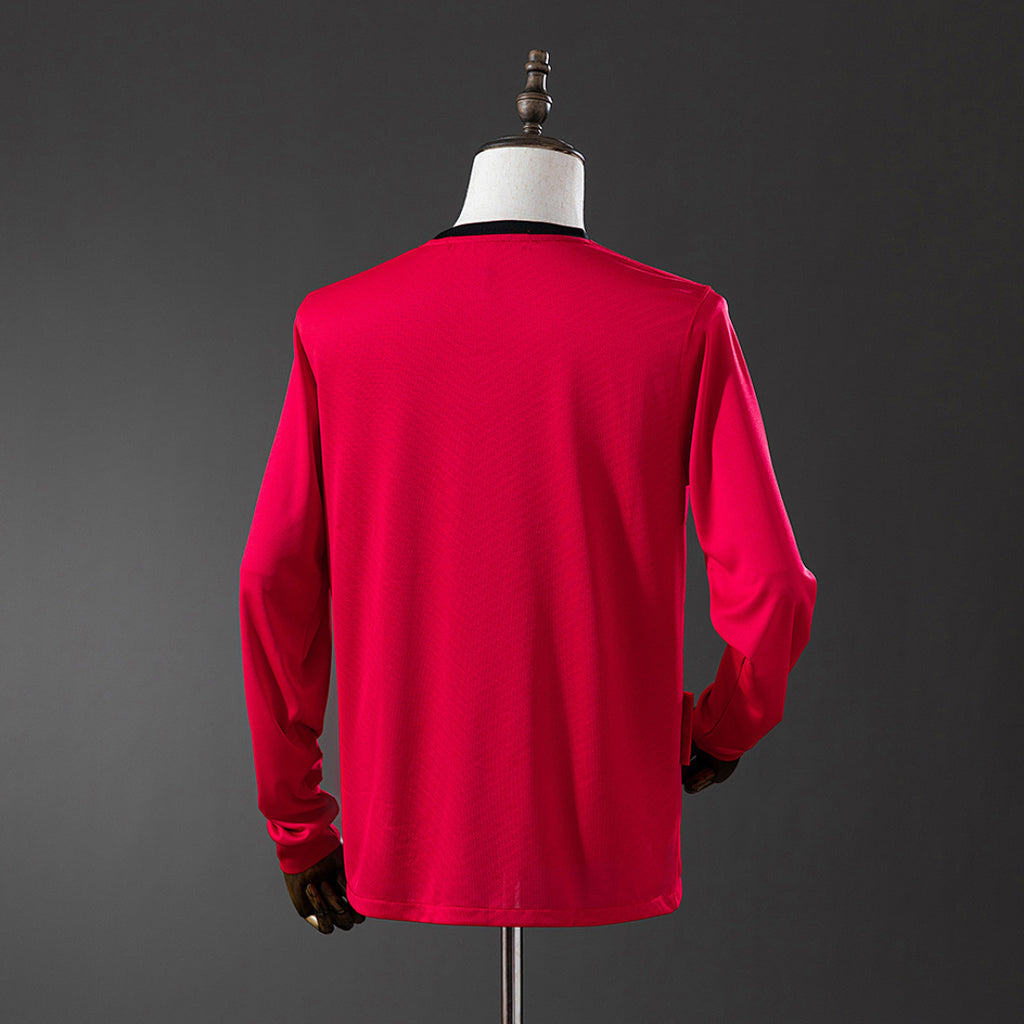 Camiseta Retro Manchester United Local Manga Larga 2010 - espalda