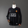 Camiseta Retro Manchester United Negra Manga Larga 07/08 - frente