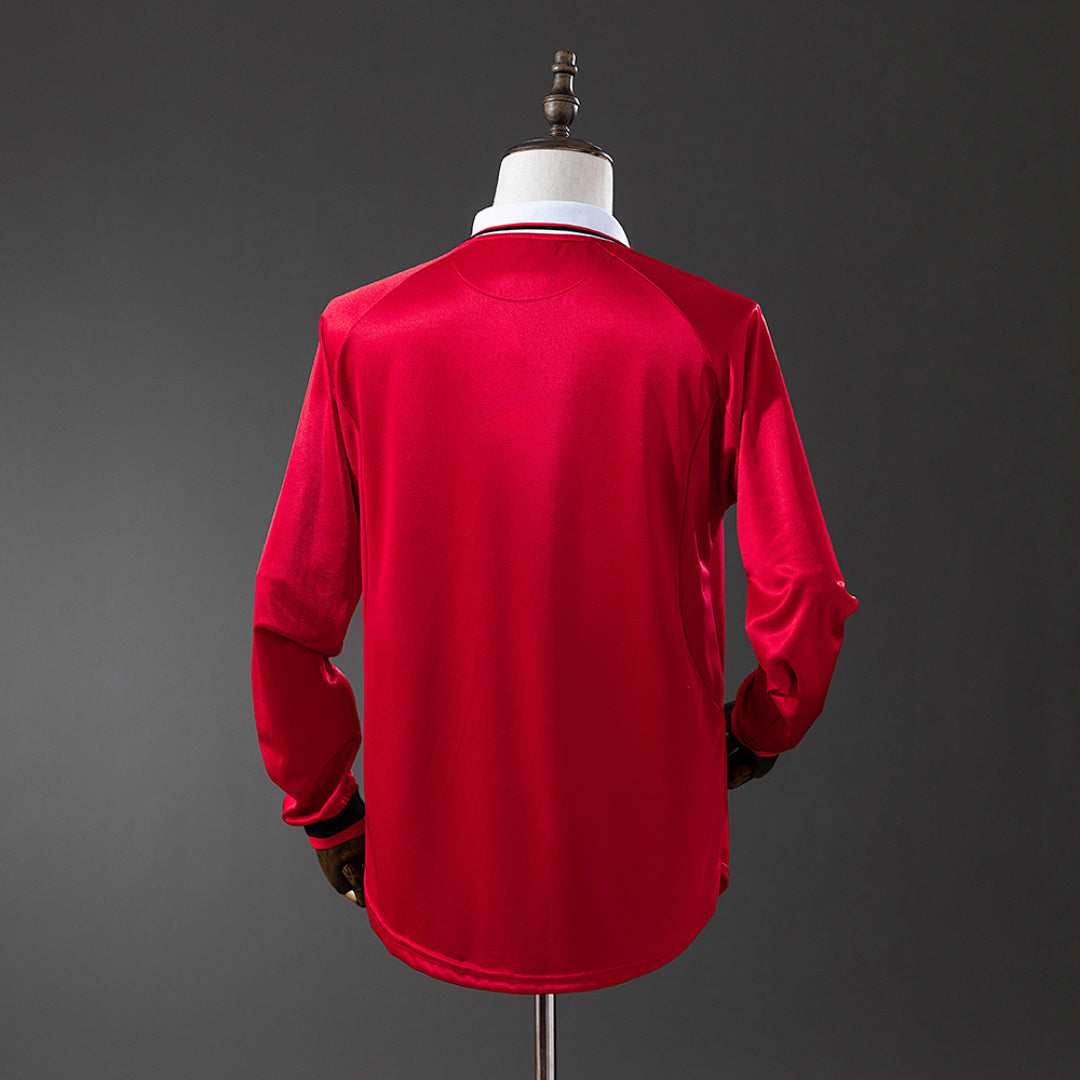 Camiseta Retro Manchester United Local Manga Larga 99/00 - espalda
