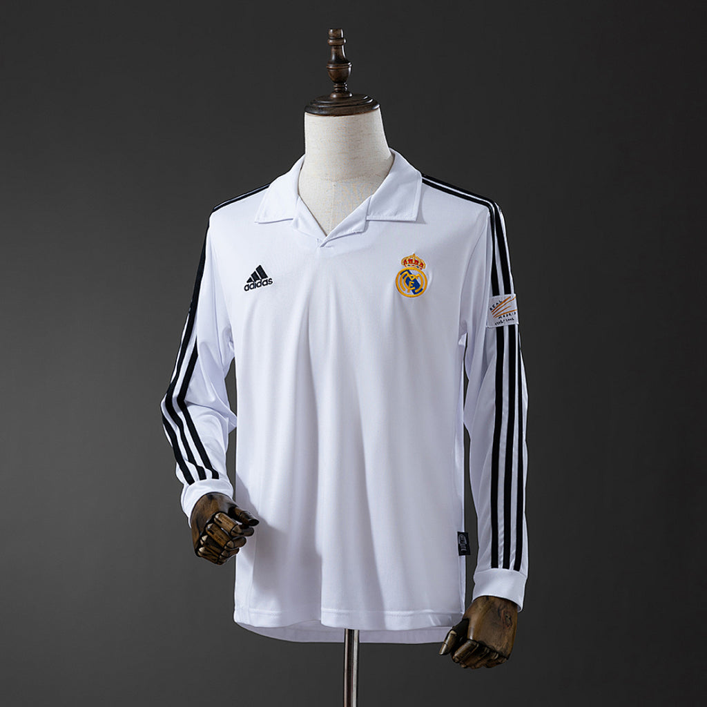 Camiseta Retro Real Madrid Local Champions League Manga Larga 2002 - frente
