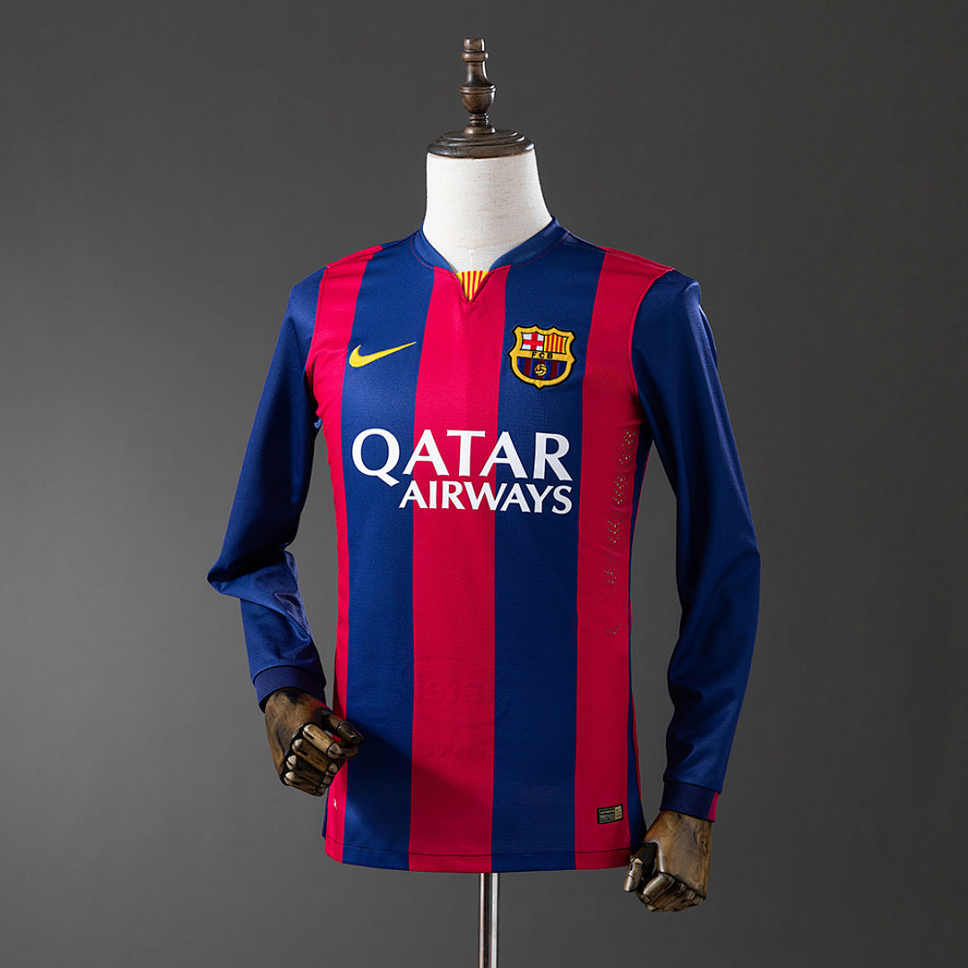 Camiseta Retro FC Barcelona Local Manga Larga 2014 - frente
