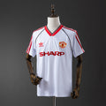 Camiseta Retro Manchester United Visita Celeste y Gris 1988 - frente