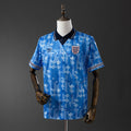 Camiseta Retro Inglaterra Visita Gris y Azul 1990 - frente
