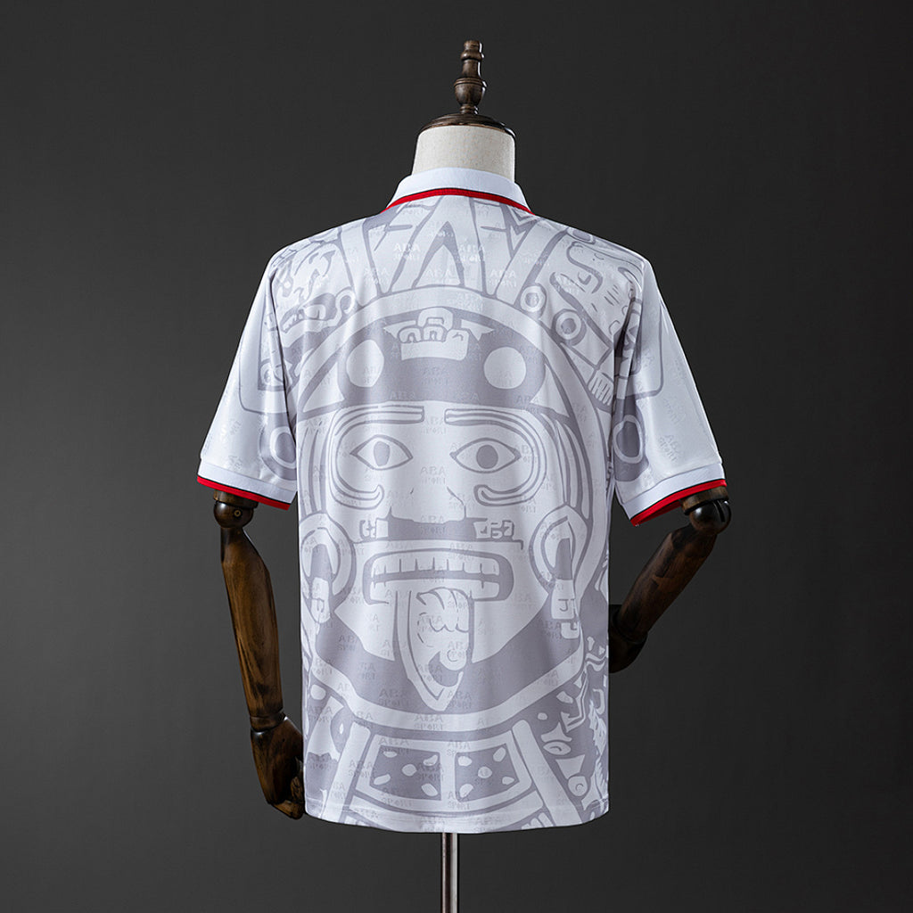 Camiseta Retro México Visita Celeste y Negra 1998 - espalda