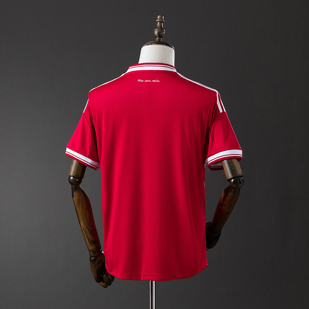 Camiseta Retro Bayern Múnich Local Roja y Burdeos 13/14 - espalda