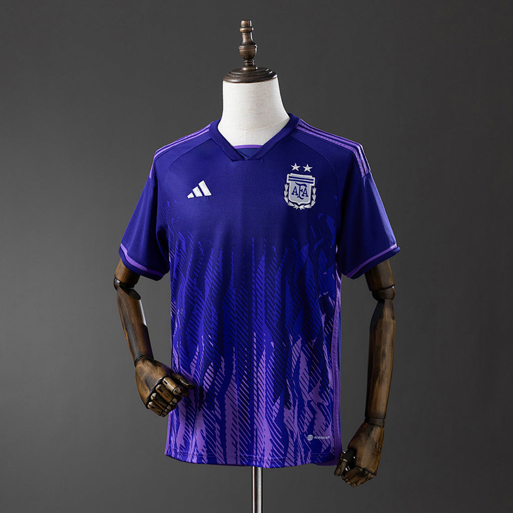 Camiseta Retro Argentina Visita Mundial 2022 - frente