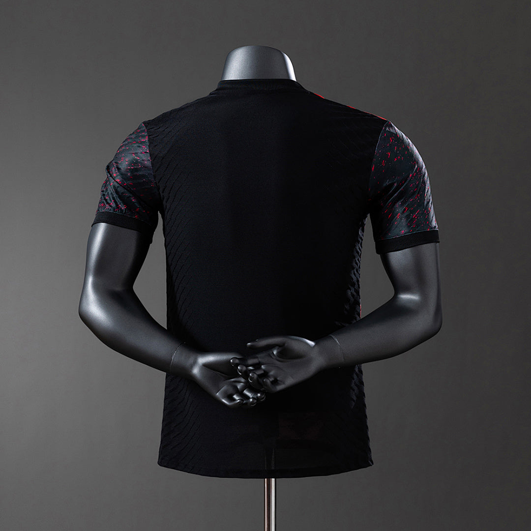 Camiseta Manchester United Burdeos y Negra Edición Especial 2025/26 Versión Jugador - espalda