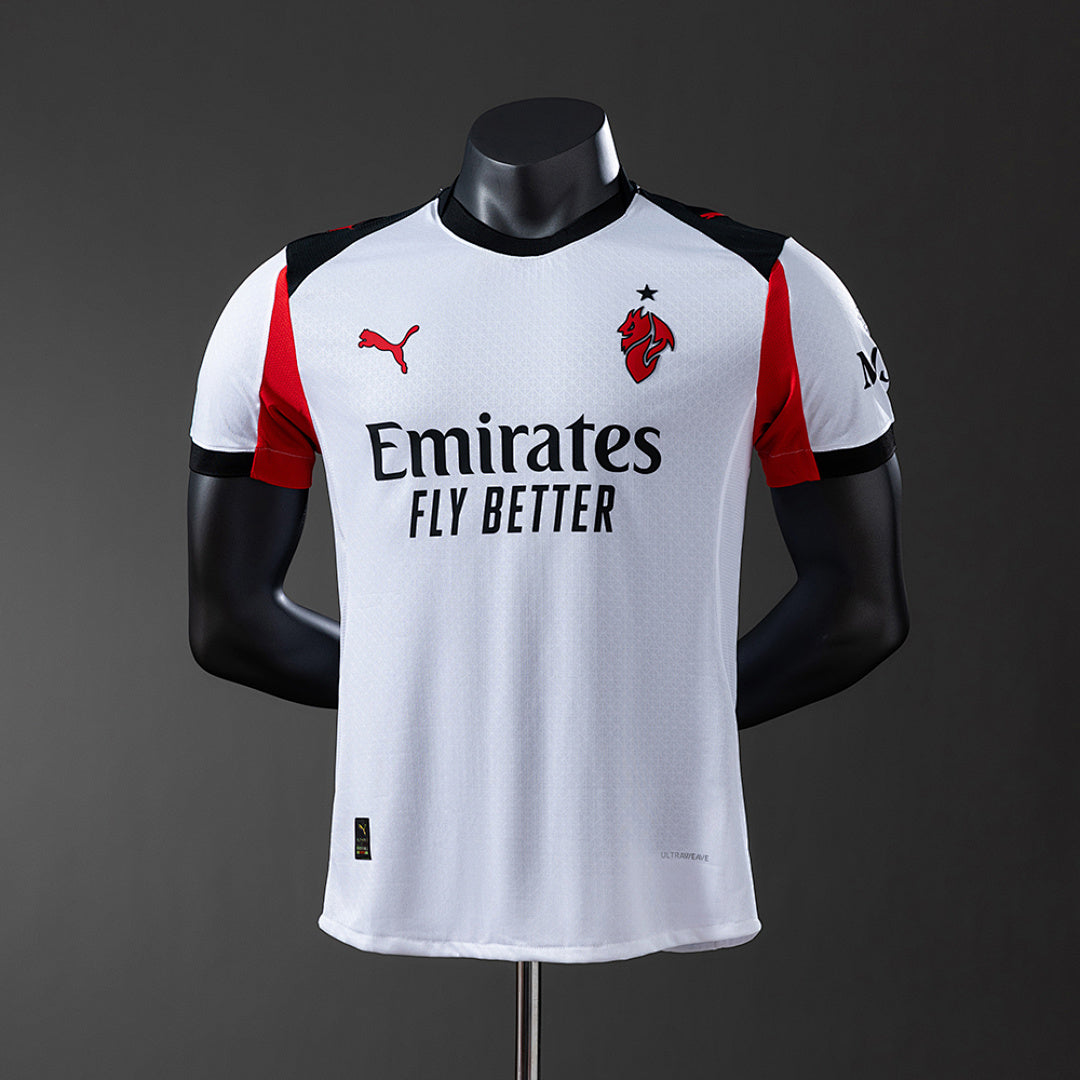 Camiseta AC Milan Visita Celeste y Negra 2025/26 Versión Jugador - frente