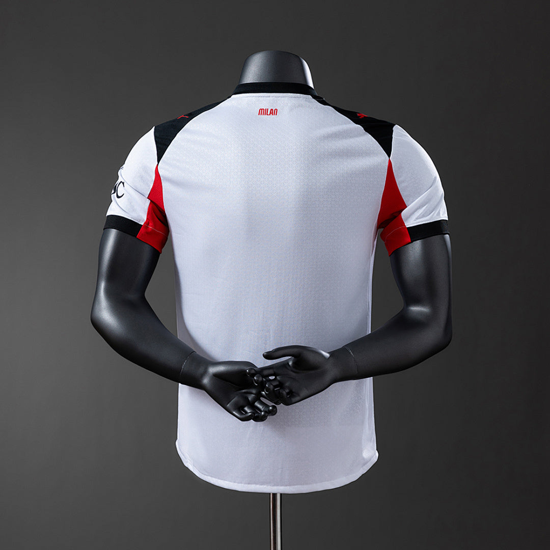 Camiseta AC Milan Visita Celeste y Negra 2025/26 Versión Jugador - espalda