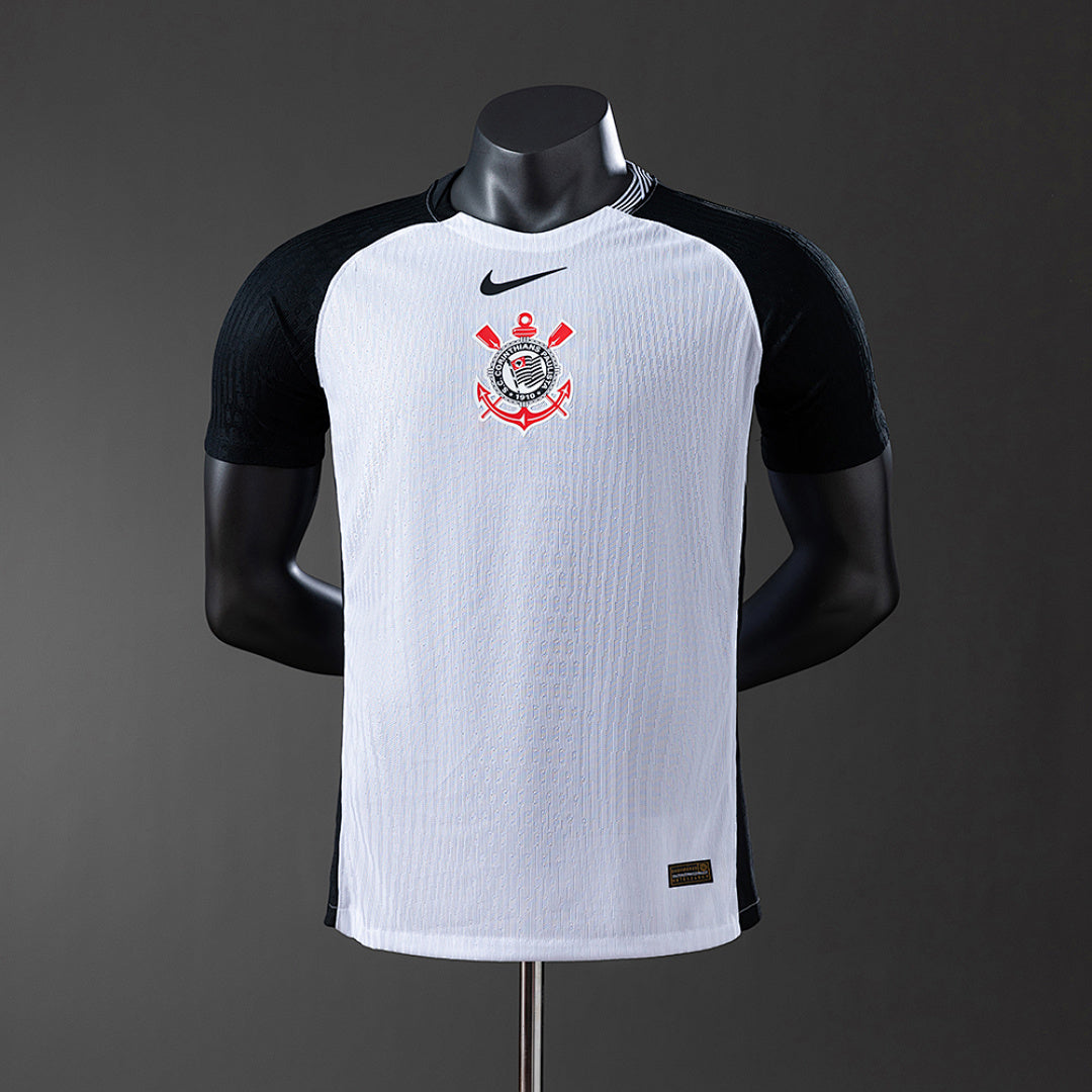 Camiseta Corinthians Local Con Sponsors 2025/26 Versión Jugador - frente