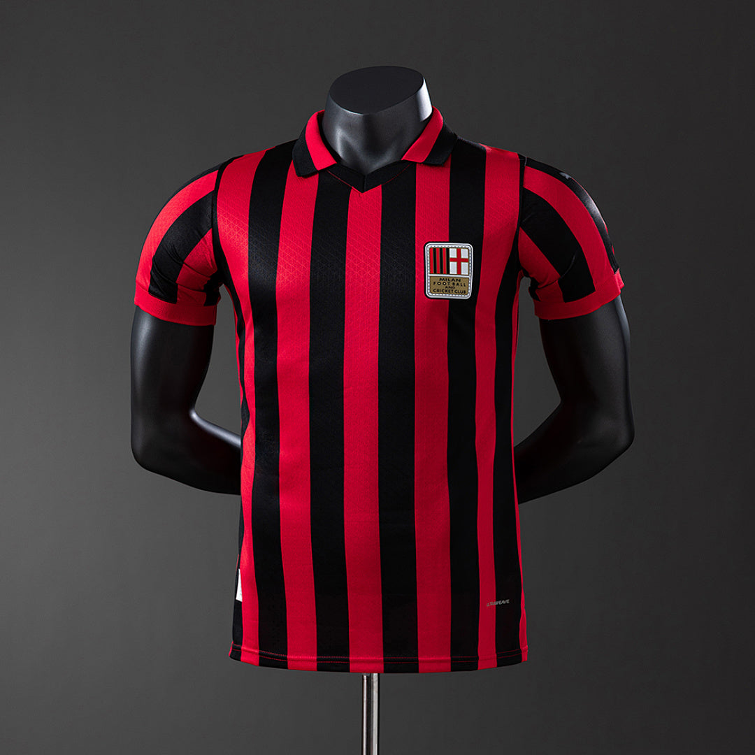Camiseta AC Milan Negra y Burdeos Edición Especial 2025/26 Versión Jugador - frente