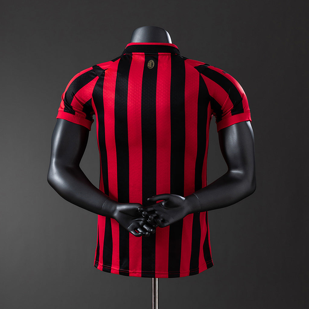 Camiseta AC Milan Roja y Negra Edición Especial 2025/26 Versión Jugador - espalda