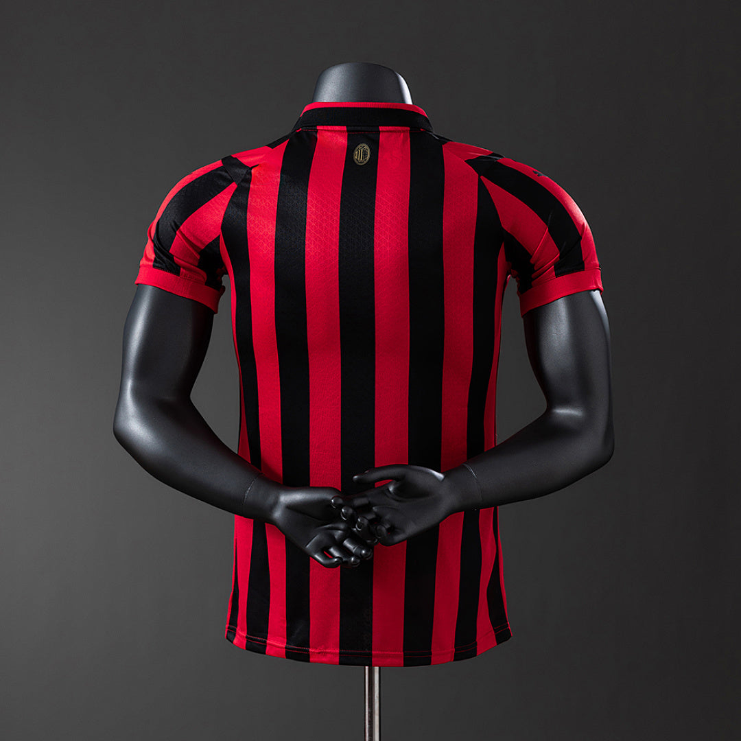 Camiseta AC Milan Roja y Negra Edición Especial 2025/26 Versión Jugador - espalda