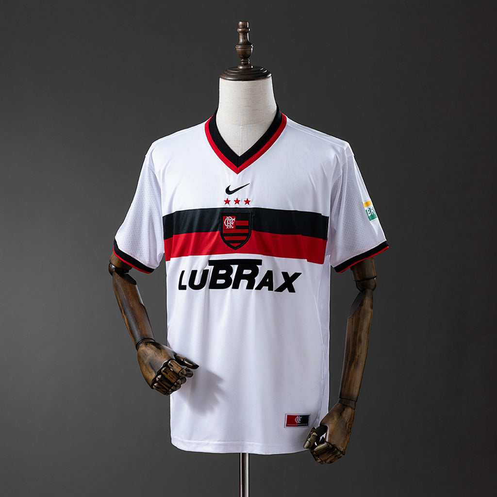 Camiseta Retro Flamengo Visita Negra y Celeste 2001 - frente