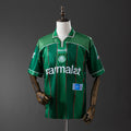 Camiseta Retro Palmeiras Local Negra y Gris 1999 - frente