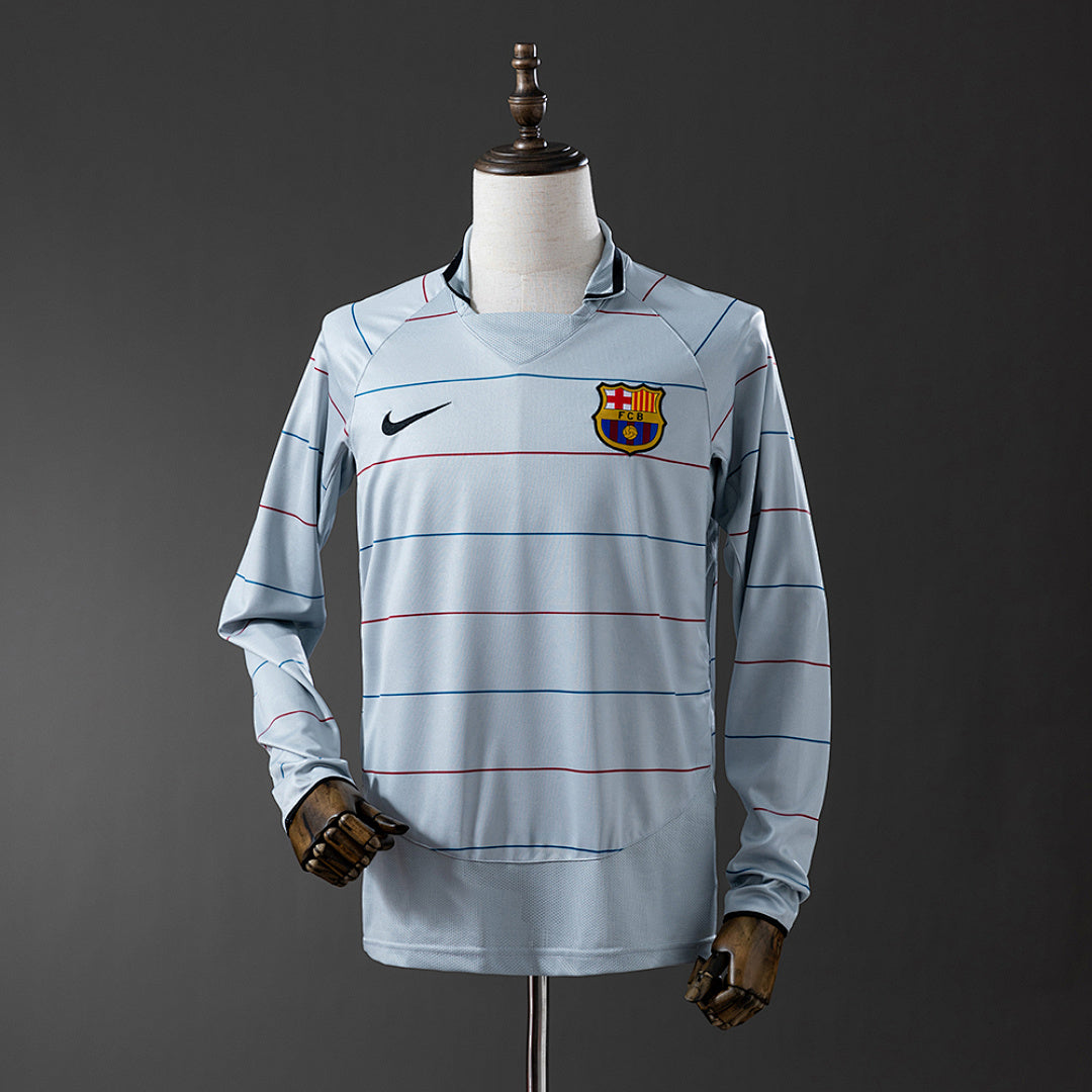 Camiseta Retro FC Barcelona Visita Manga Larga 03/04 - frente