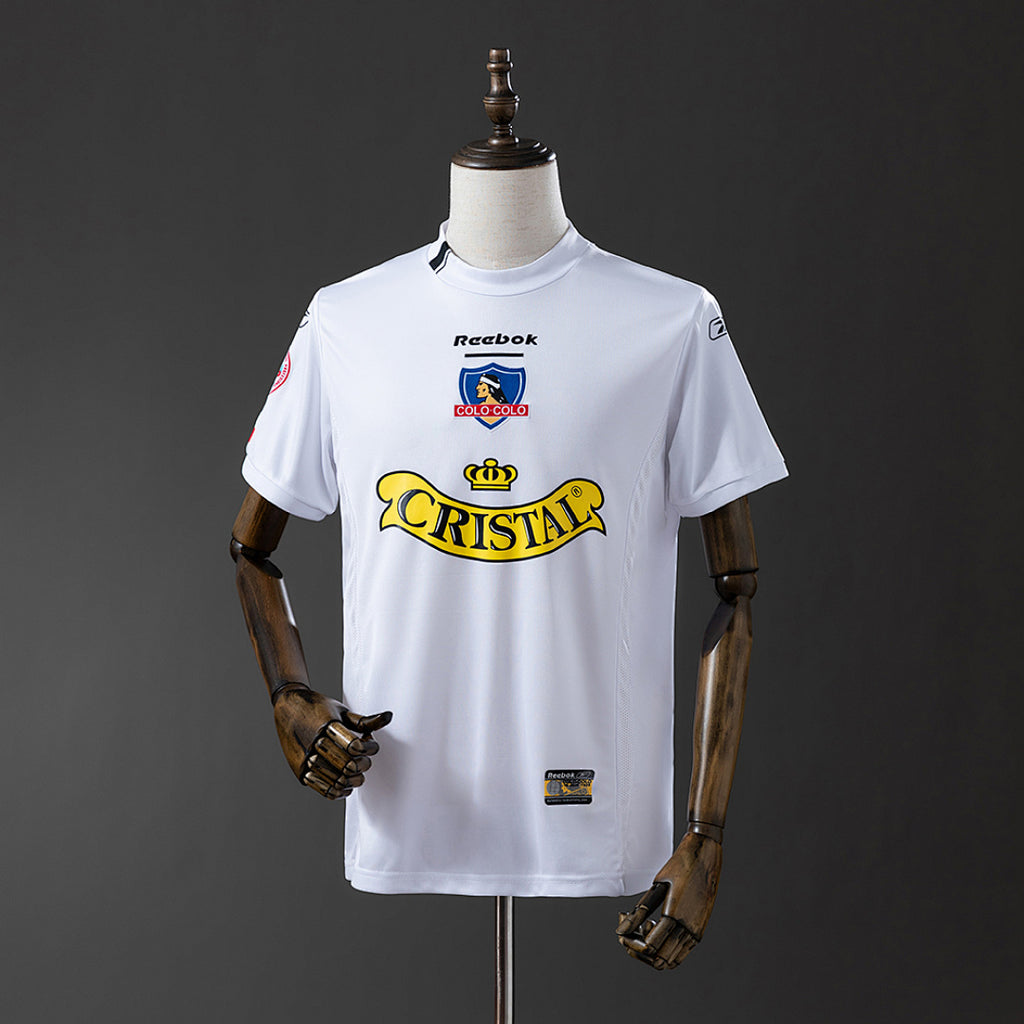 Camiseta Retro Colo Colo Local Gris y Celeste 2004 - frente