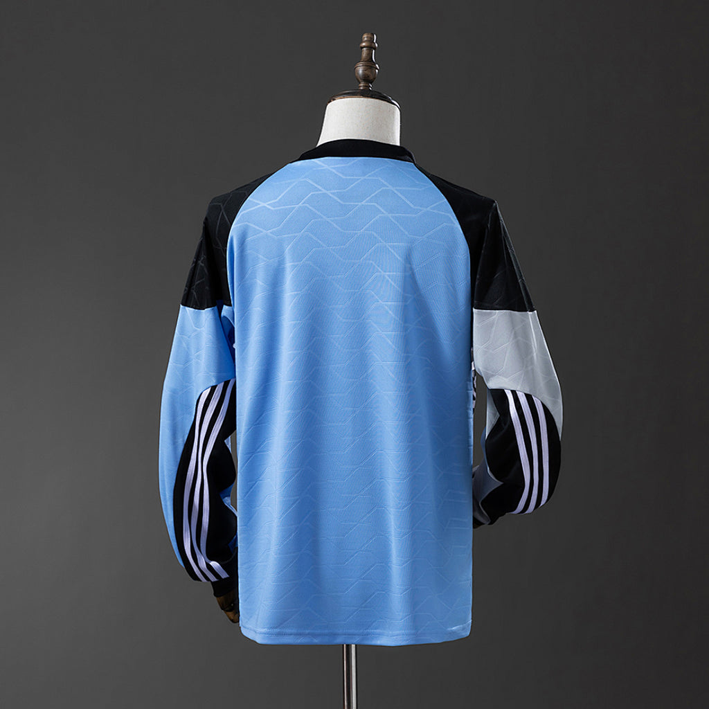 Camiseta Retro Newcastle United Portero Azul y Negra Manga Larga 95/96 - espalda