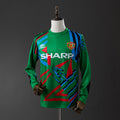 Camiseta Retro Manchester United Portero Negra y Verde Oscuro Manga Larga 92/94 - frente