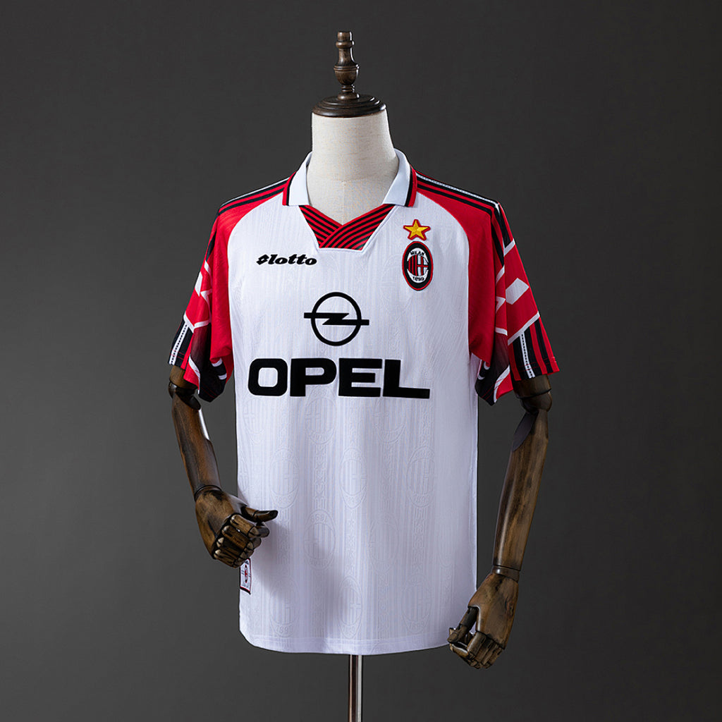 Camiseta Retro AC Milan Visita Gris y Celeste Edición Especial 97/98 - frente