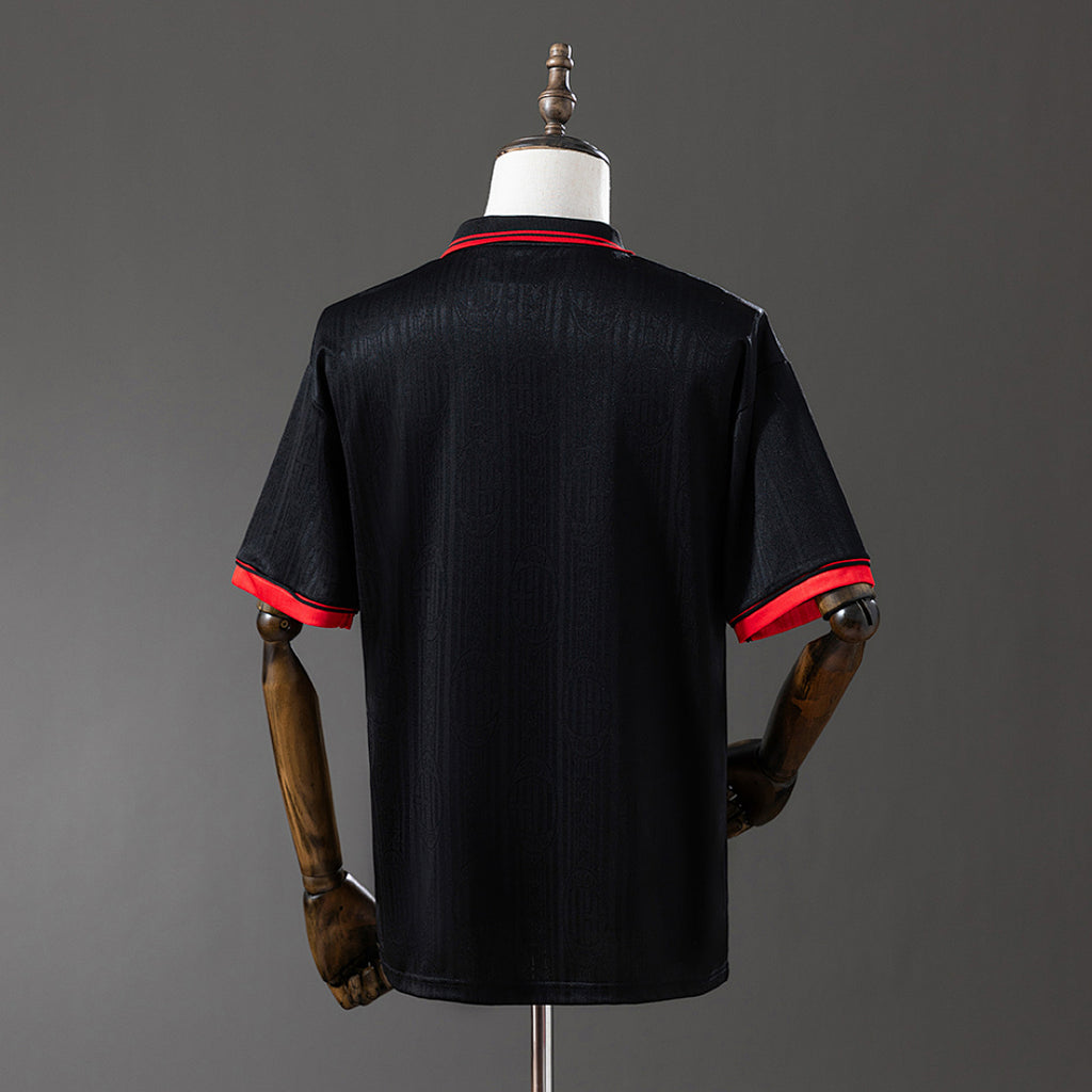 Camiseta Retro AC Milan Visita Café y Negra 97/98 - espalda