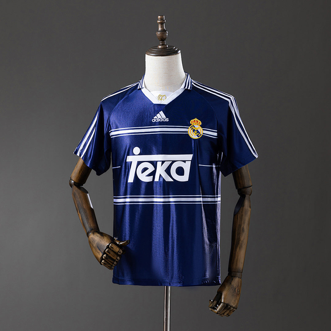 Camiseta Retro Real Madrid Visita Negra y Gris 98/99 - frente