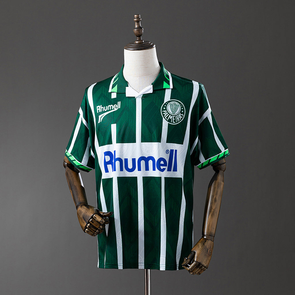 Camiseta Retro Palmeiras Local Gris y Negra 93/94 - frente
