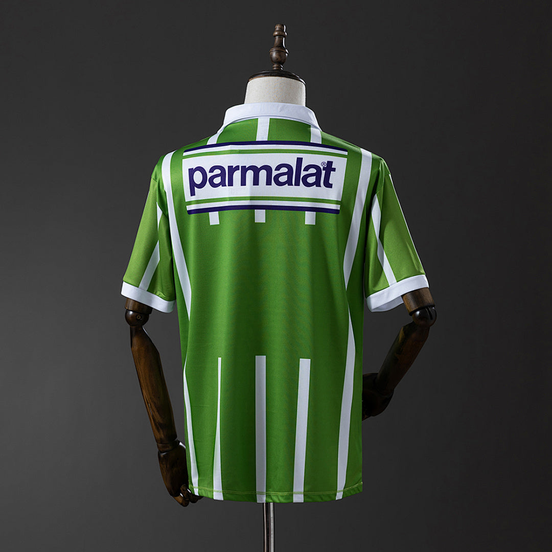 Camiseta Retro Palmeiras Local Verde Oscuro y Negra 92/93 - espalda