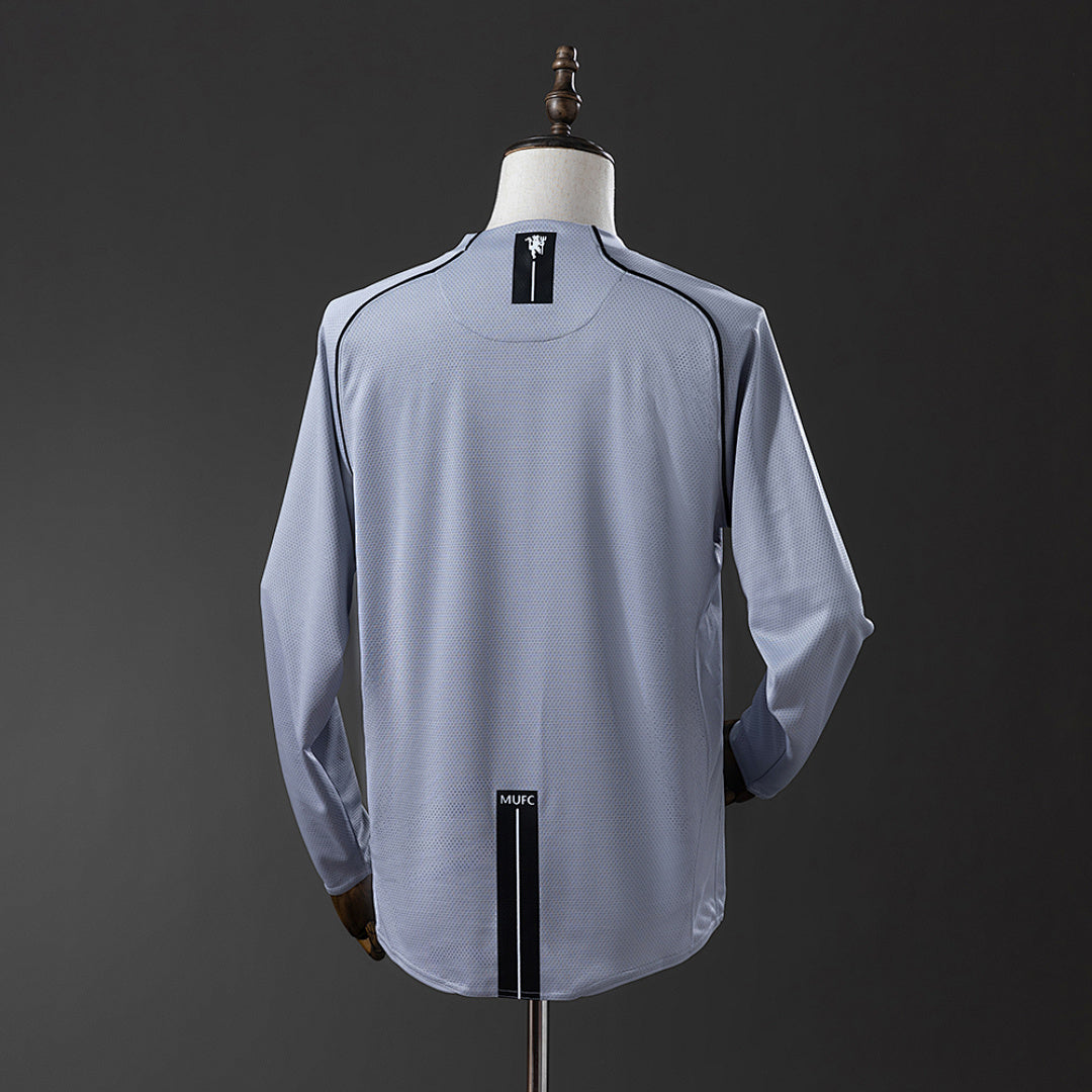 Camiseta Retro Manchester United Portero Gris Manga Larga 2007 - espalda