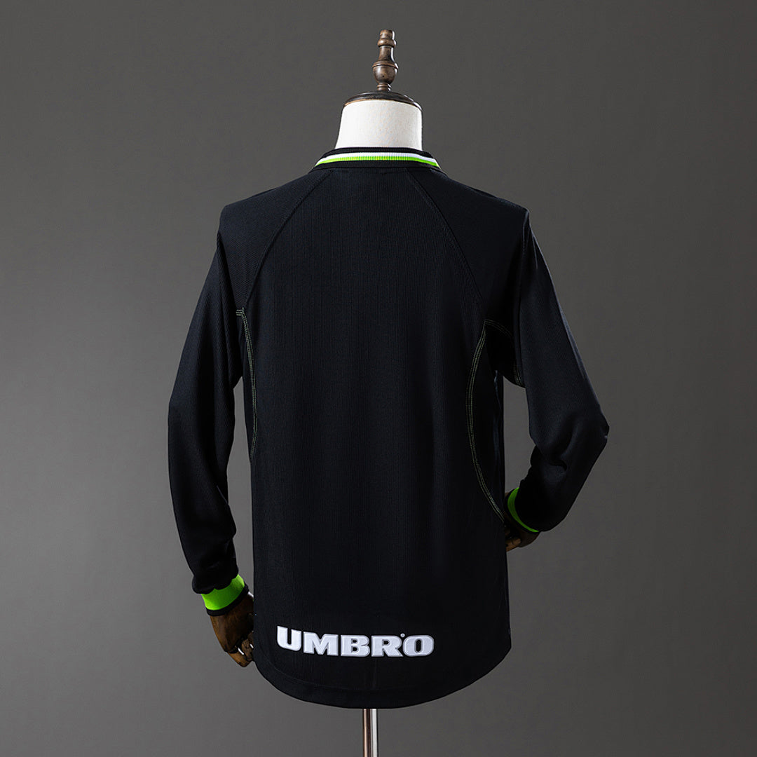 Camiseta Retro Manchester United Visita Champions League Manga Larga 98/99 - espalda