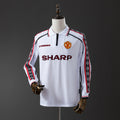 Camiseta Retro Manchester United Blanca Manga Larga 98/99 - frente