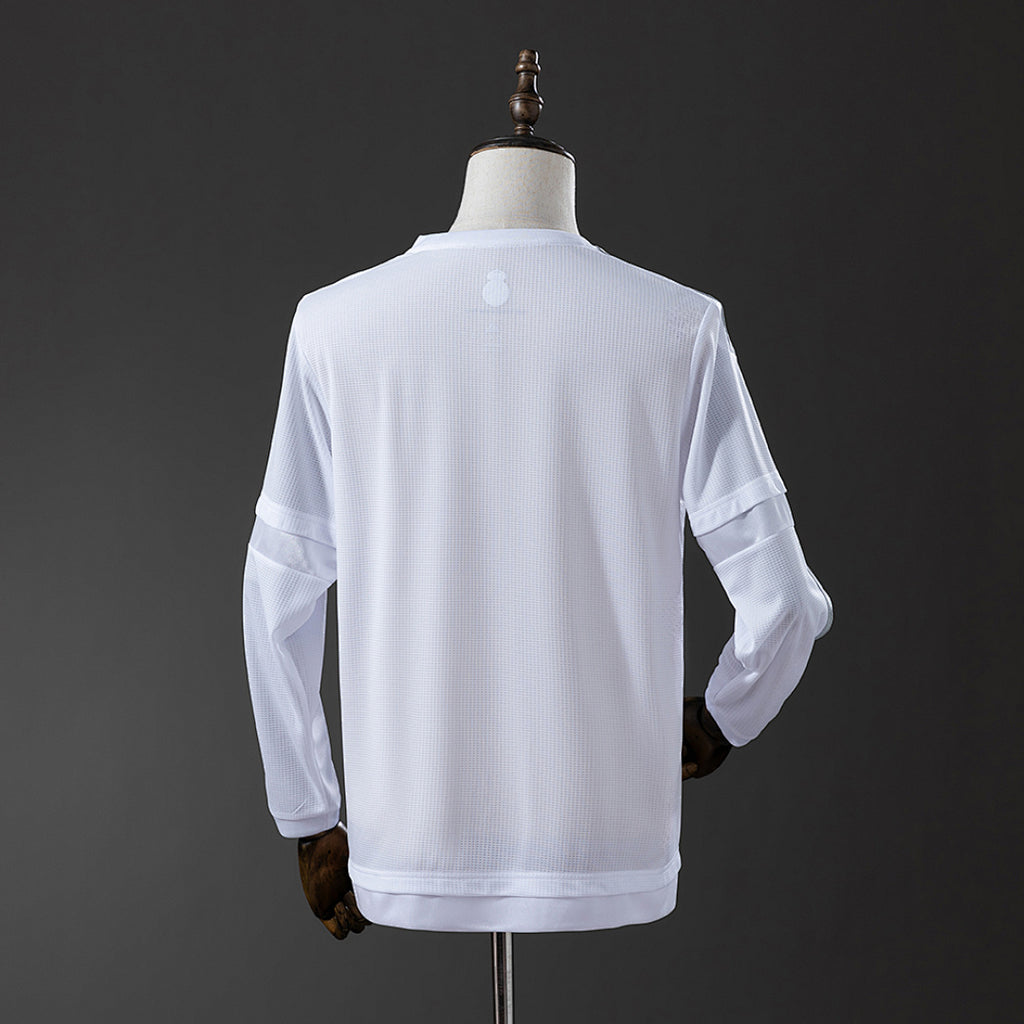 Camiseta Retro Real Madrid Local Manga Larga 15/16 - espalda