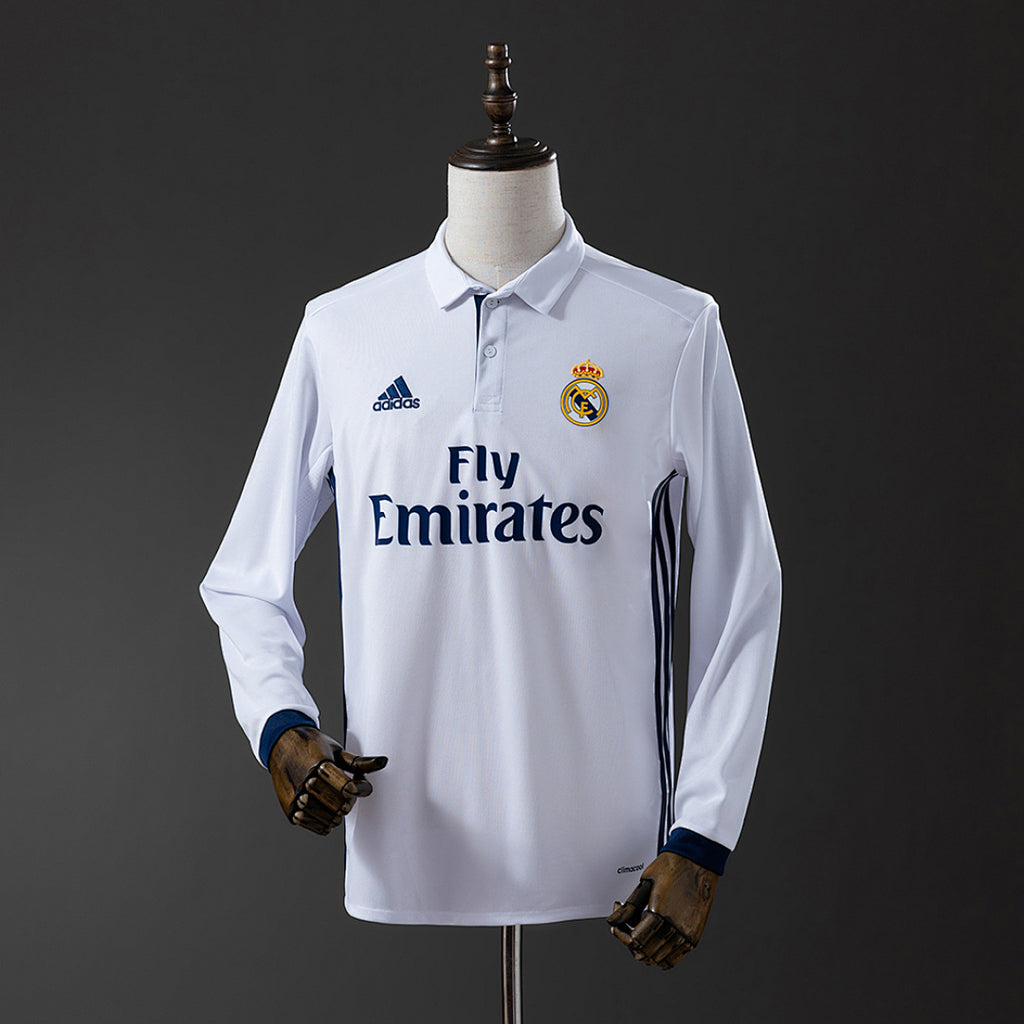 Camiseta Retro Real Madrid Local Manga Larga 16/17 - frente