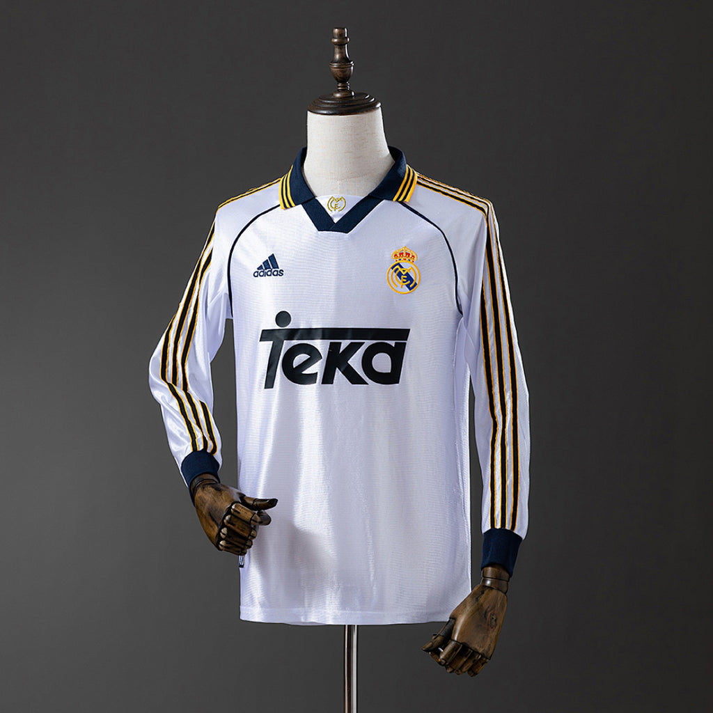 Camiseta Retro Real Madrid Local Manga Larga 98/00 - frente