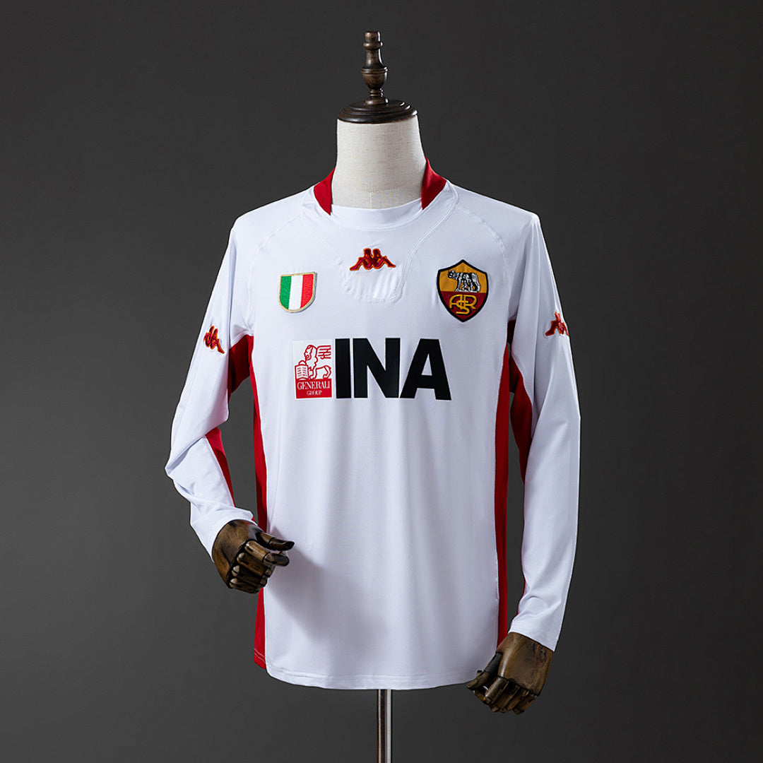 Camiseta Retro AS Roma Visita Manga Larga 2001 - frente
