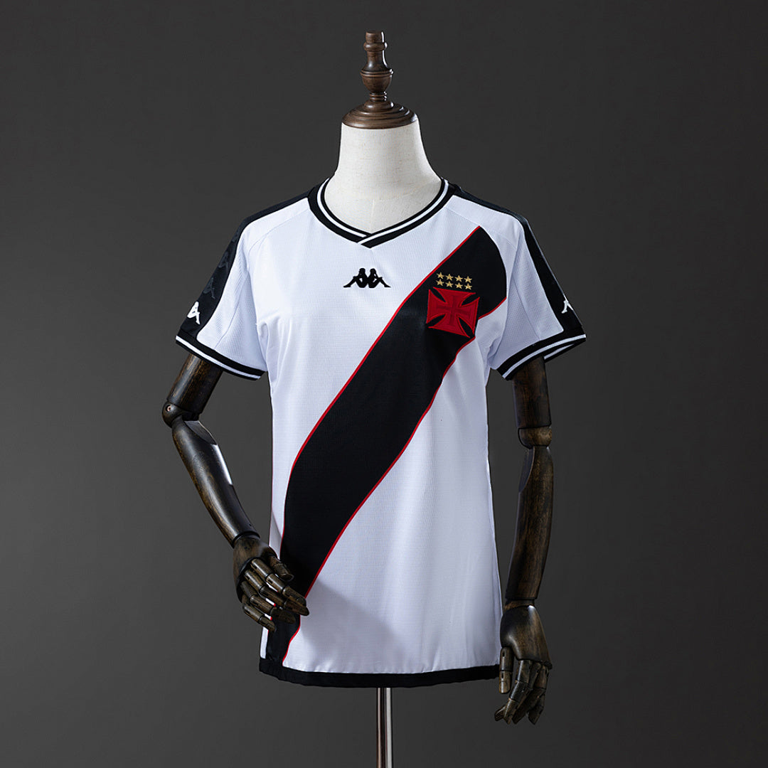 Camiseta Vasco da Gama Visita Negra y Celeste 2024/25 Mujer - frente
