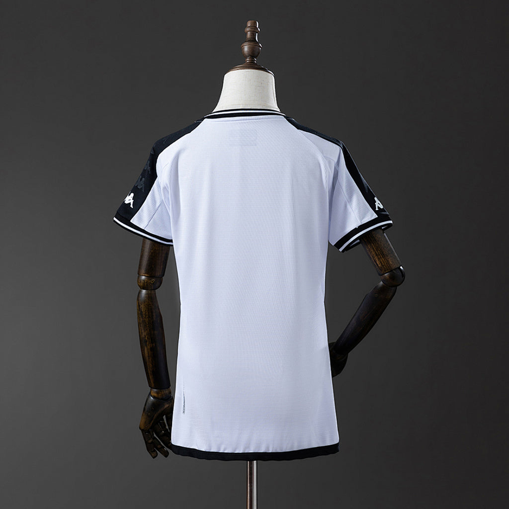Camiseta Vasco da Gama Visita Celeste y Negra 2024/25 Mujer - espalda