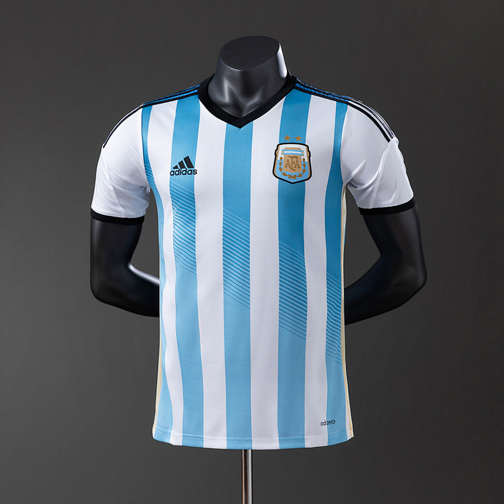 Camiseta Retro Argentina Local 2014 Versión Jugador - frente