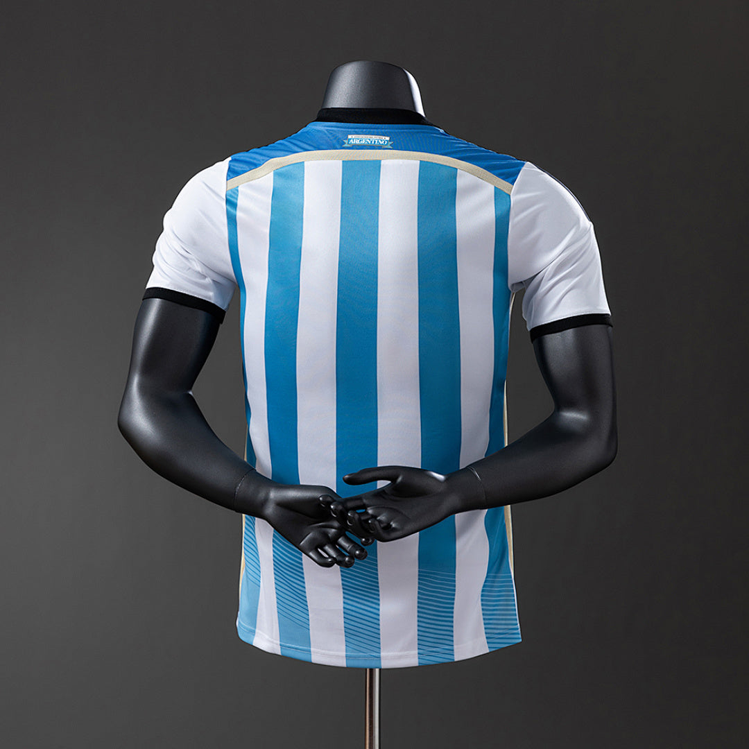 Camiseta Retro Argentina Local 2014 Versión Jugador - espalda