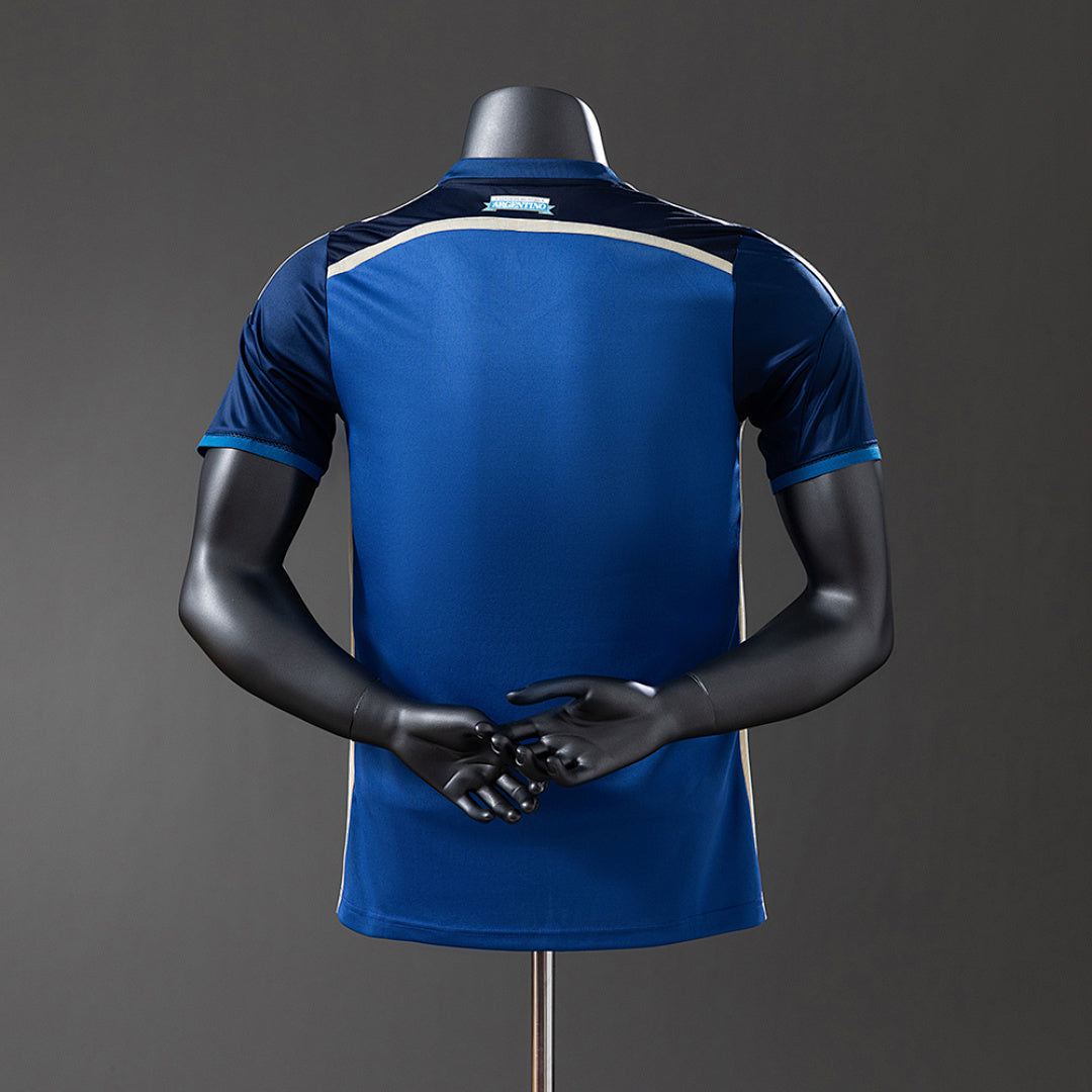 Camiseta Retro Argentina Visita 2014 Versión Jugador - espalda