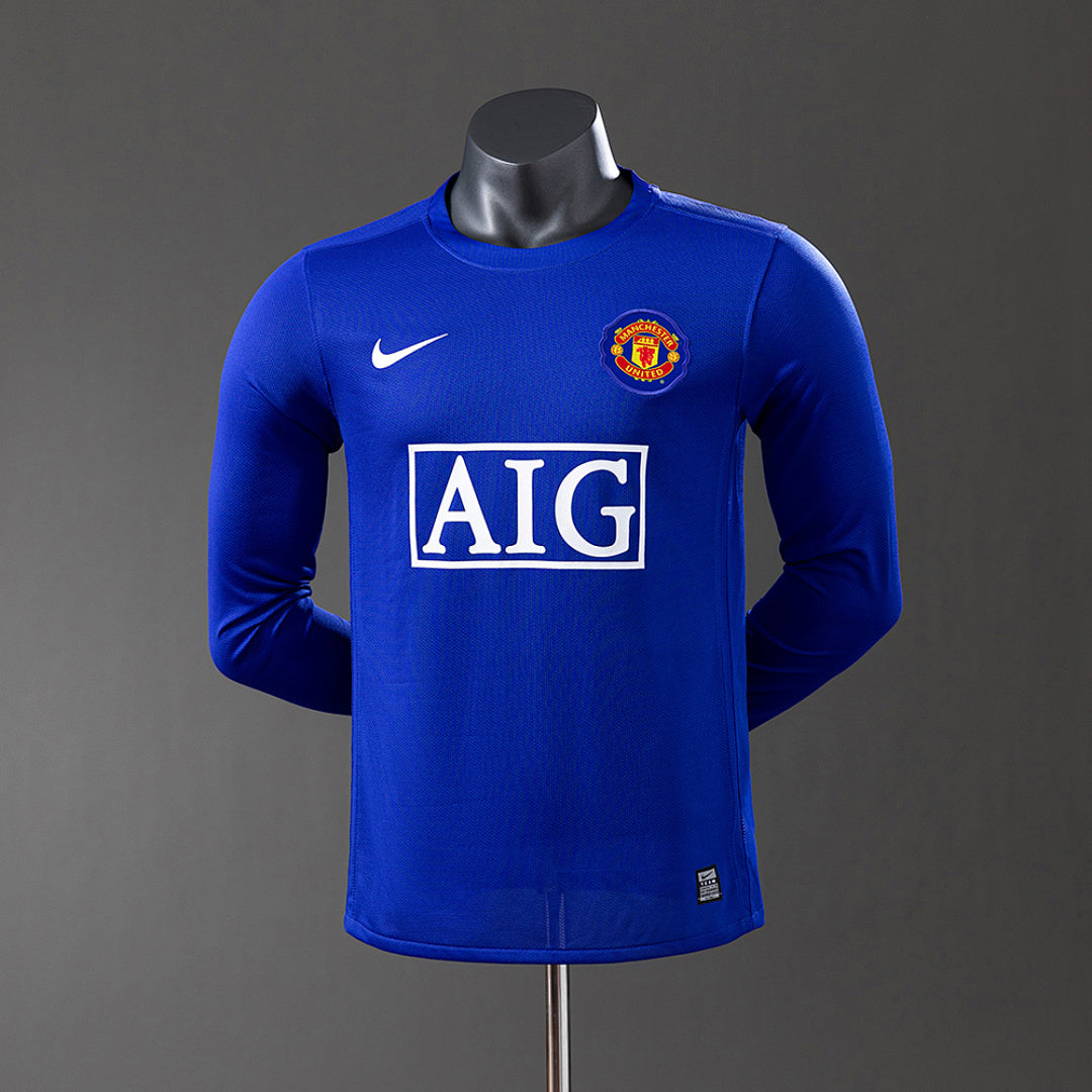 Camiseta Retro Manchester United Tercera Manga Larga 08/09 Versión Jugador - frente